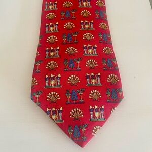 Red Silk Tie Egyptian Motif Metropolitan Museum
Of Art